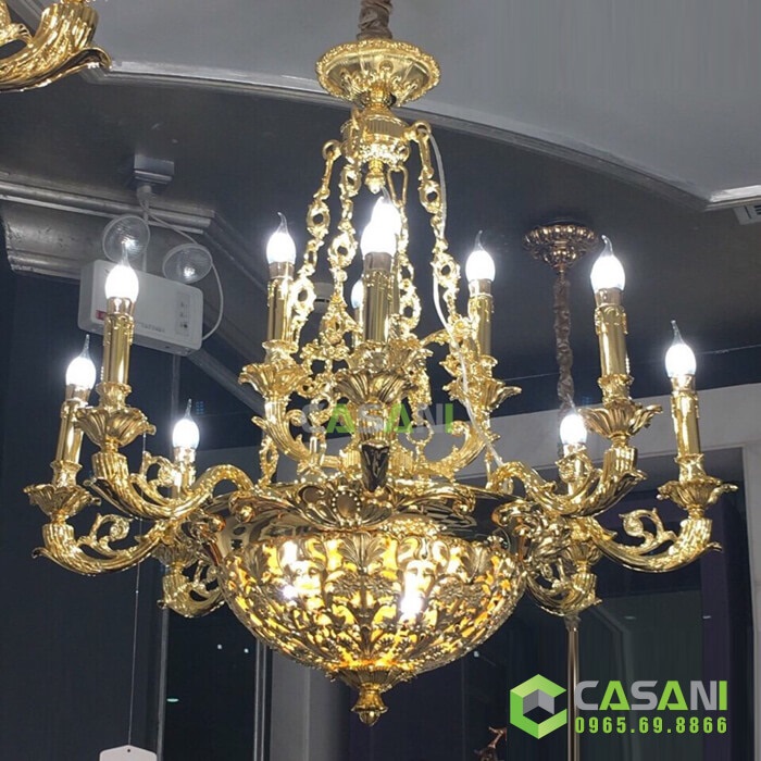 đèn chùm phòng khách cổ điển